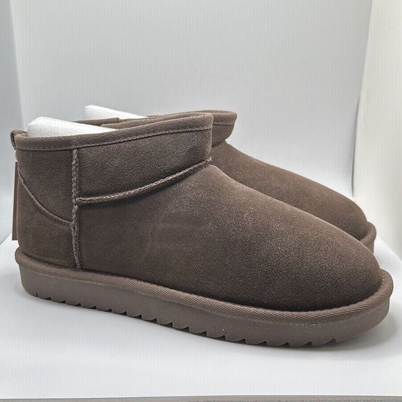 CUSHIONAIRE Women's pull on boot 10 TAUPE - Picture 1 of 7